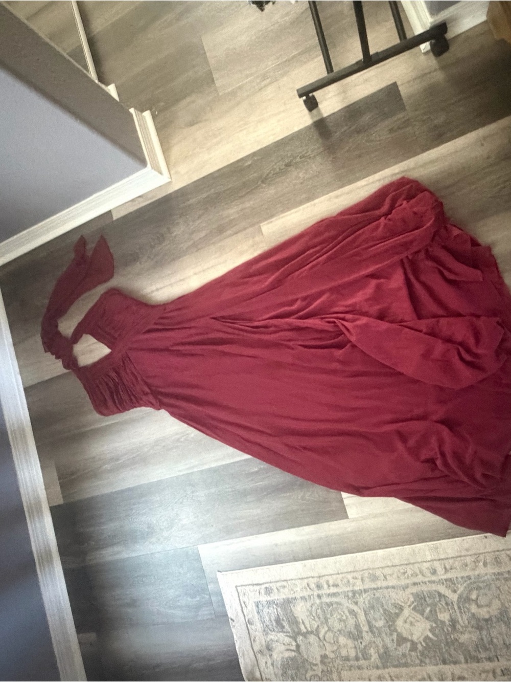 ASOS Burgundy Halter Maxi Dress
